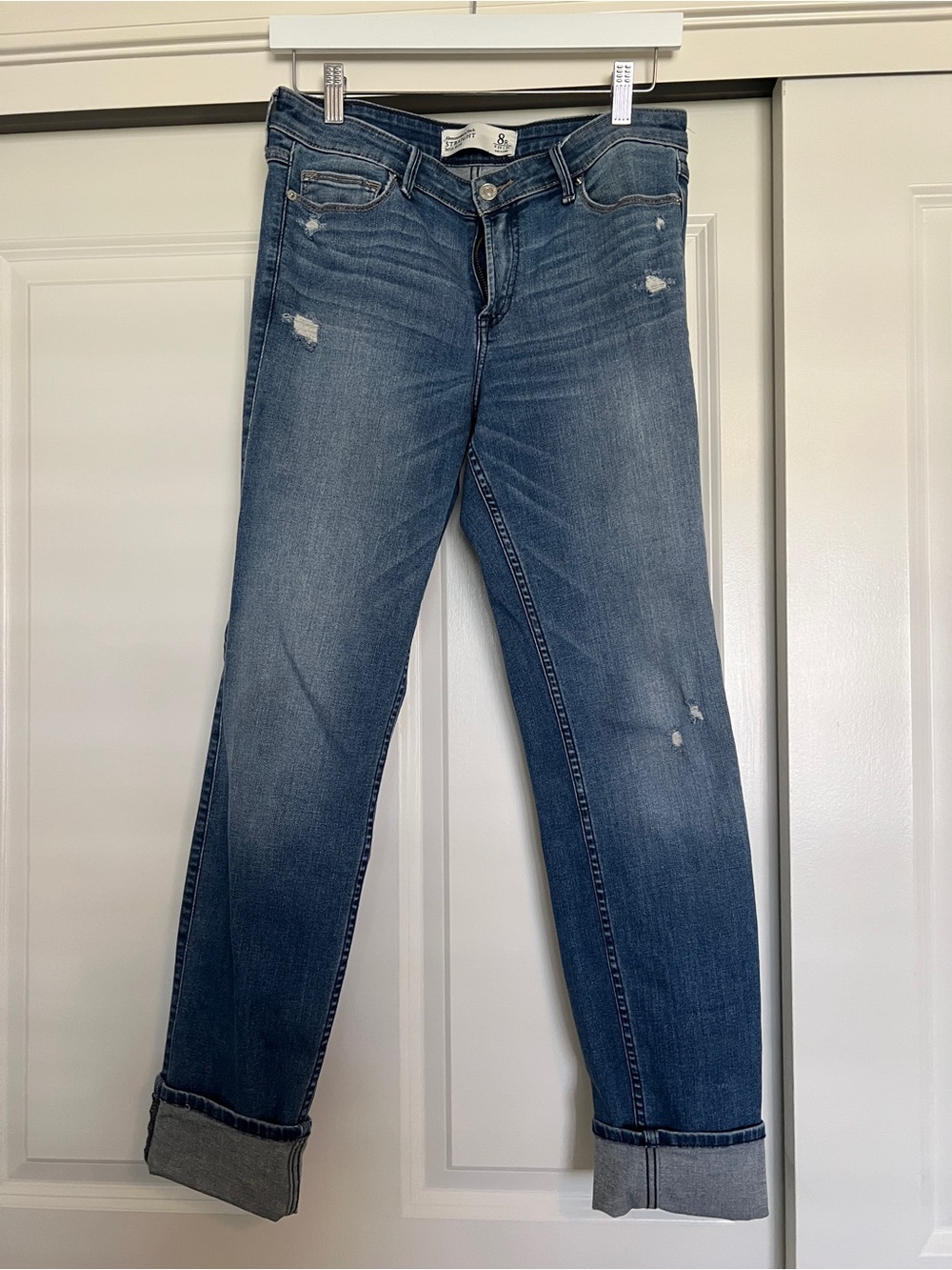 Abercrombie & Fitch Boyfriend Jeans in Medium Wash Blue
